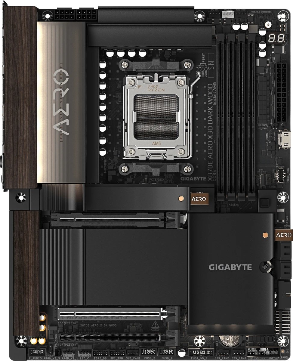 Материнская плата Gigabyte X870E Aero X3D Dark Wood