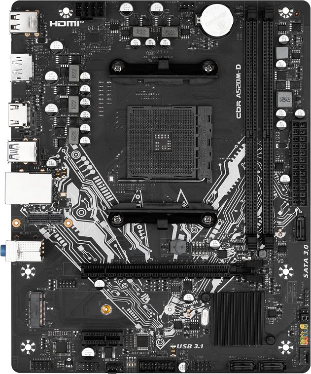 Материнская плата CBR A520M-D (MB-MSA520M-D-D4-DP-HDMI-RTL)