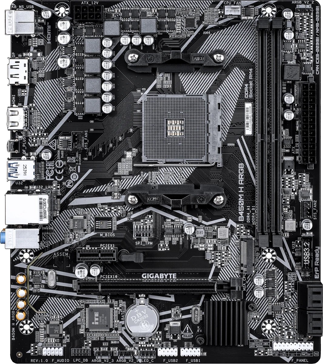 Материнская плата Gigabyte B450M H ARGB