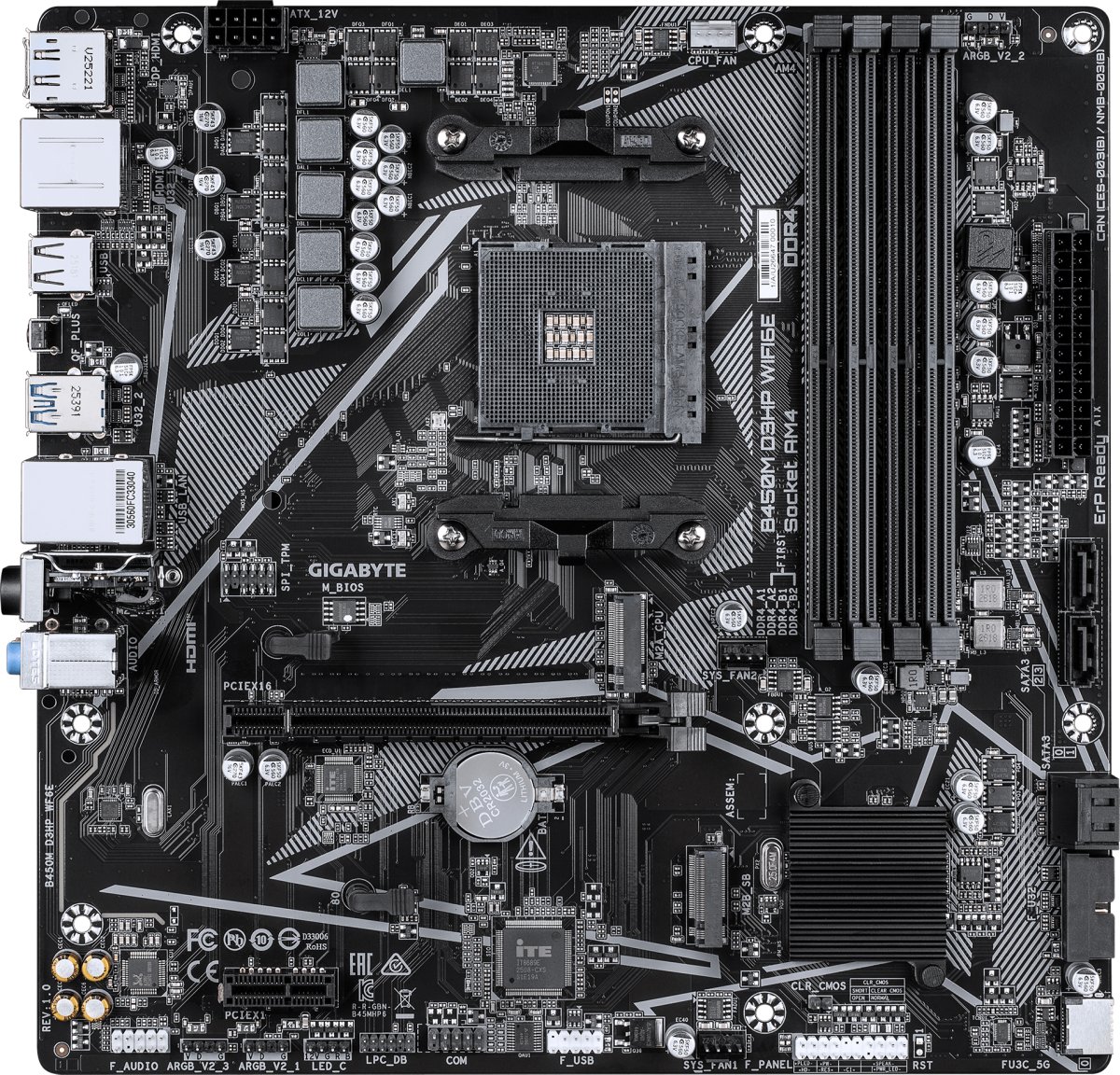 Материнская плата Gigabyte B450M D3HP Wifi6E