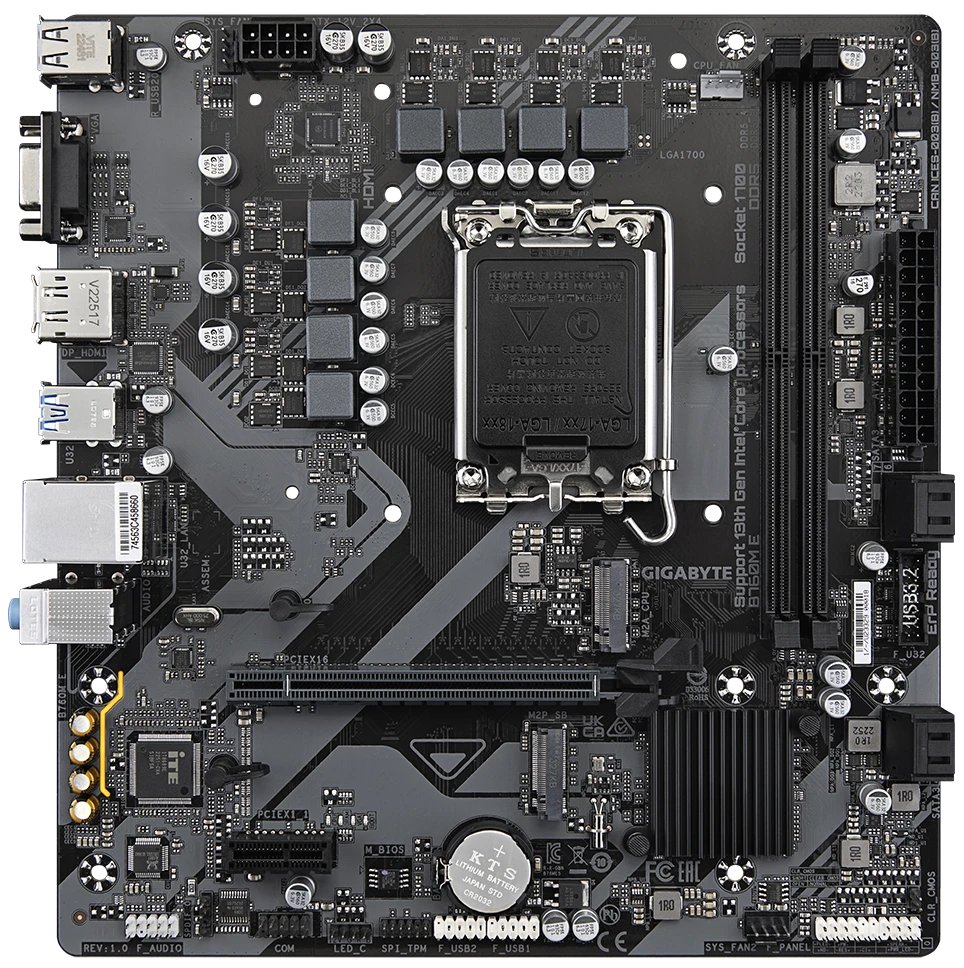 Материнская плата Gigabyte B760M E rev. 1.0