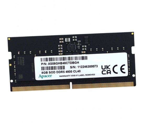 ОЗУ Apacer AS08GHB48CTDBGH/FS.08G2A.RTH DDR5 8GB 4800MHz SO-DIMM (PC5-38400) CL40 1.1V (Retail) 1024*16
