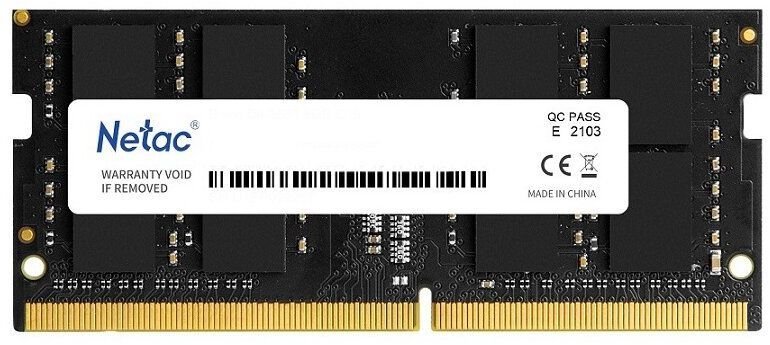 ОЗУ Netac Basic NTBSD4N32SP-16 DDR4 16Gb 3200MHz PC4-25600 CL22 SO-DIMM 260-pin 1.2В single rank