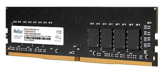 RAM 8GB DDR4-2666 PC4-21300 Netac Basic, CL19, 1.2V (NTBSD4P26SP-08)