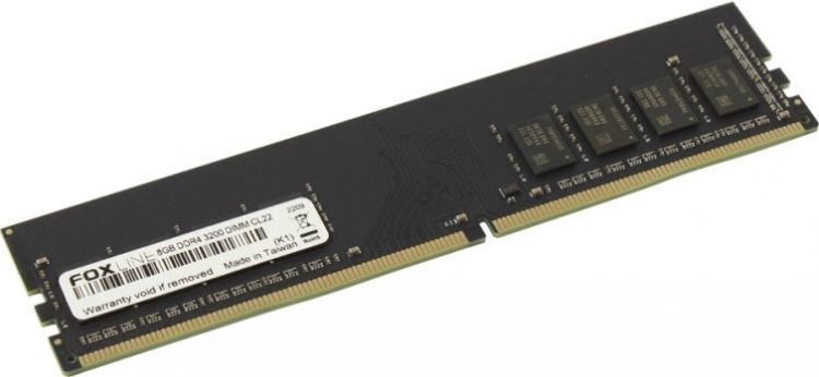 ОЗУ Foxline (FL3200D4EU22-8G) DIMM 8GB 3200 DDR4 ECC CL22 (1Gb*8)