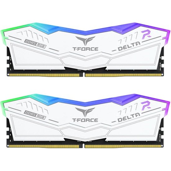 ОЗУ TEAMGROUP T-Force Delta RGB 32GB (FF4D532G6000HC28ADC01) (2x16GB) DDR5 6000MHz CL28 (28-36-36-76) 1.40V / White