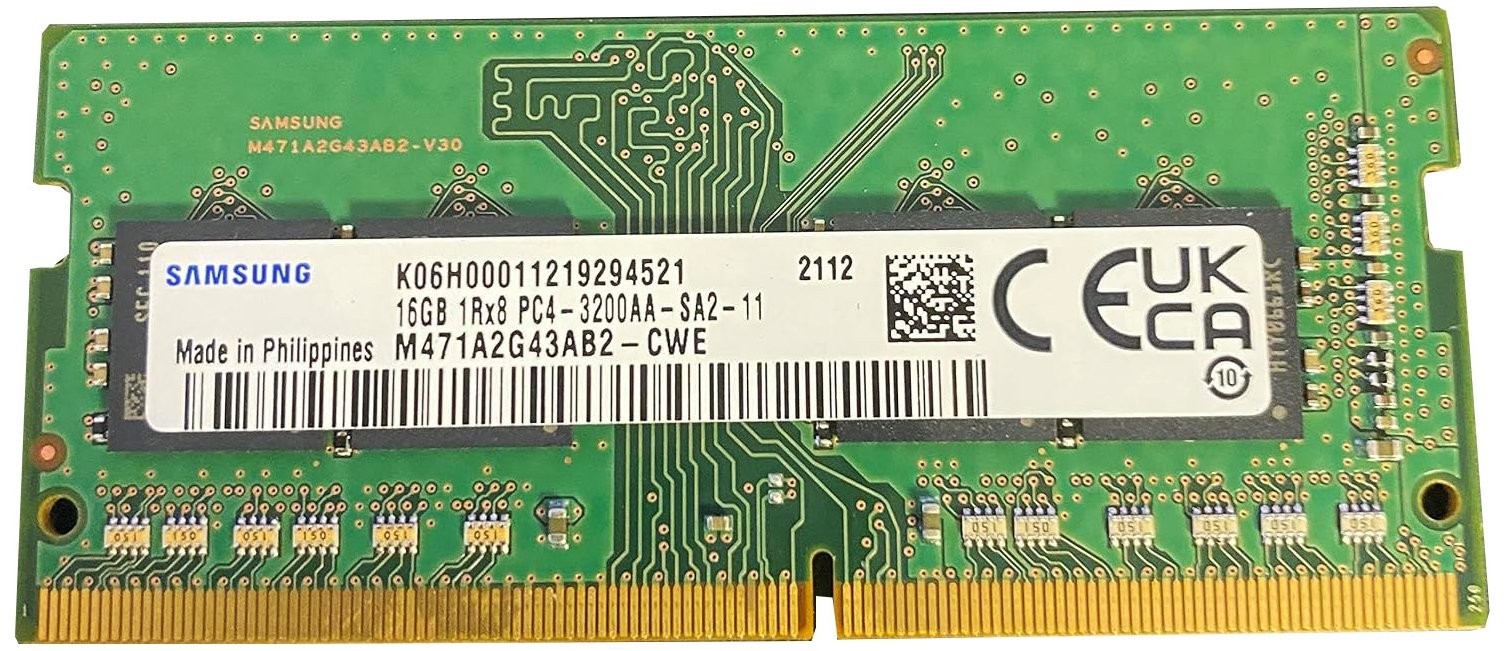 ОЗУ Samsung M471A2G43CB2-CWE DDR4 16GB UNB SODIMM 3200 1Rx8, 1.2V
