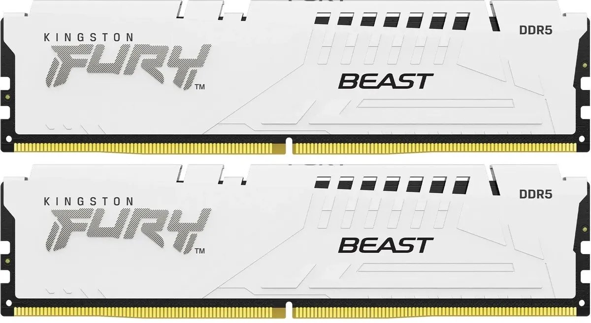 ОЗУ Kingston Fury Beast KF560C30BWEK2-32 DDR5 - 2x 16ГБ 6000МГц, DIMM, White, Ret