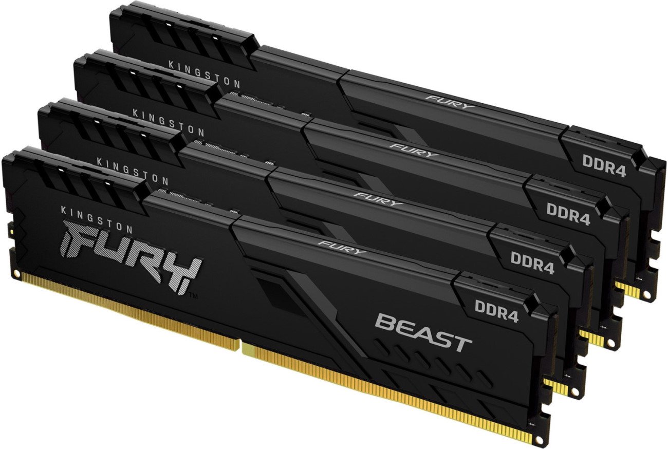 ОЗУ Kingston 32GB 3600MHz DDR4 CL17 DIMM (Kit of 4) Fury Beast Black KF436C17BBK4/32
