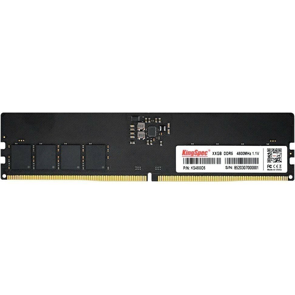 ОЗУ Kingspec KS4800D5P11016G DDR5 16GB 4800MHz RTL PC5-38400 CL40 DIMM 288-pin 1.1В single rank Ret