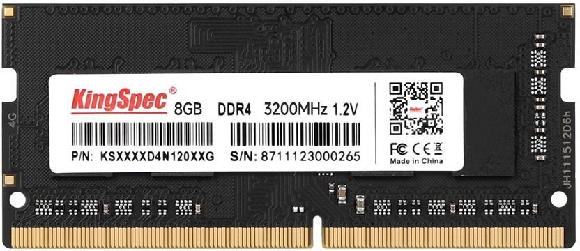 ОЗУ Kingspec KS3200D4N12008G DDR4 8Gb 3200MHz RTL PC3-12800 SO-DIMM 204-pin 1.35В