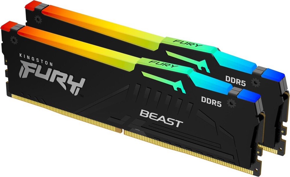 ОЗУ Kingston FURY Beast RGB KF552C40BBAK2-64 64GB 5200MT/s DDR5 CL40 DIMM (Kit of 2)