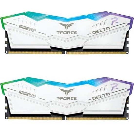 ОЗУ TEAMGROUP T-Force Delta RGB 32GB (FF4D532G6000HC38ADC01) (2x16GB) DDR5 6000MHz CL38 (38-38-38-78) 1.25V / White