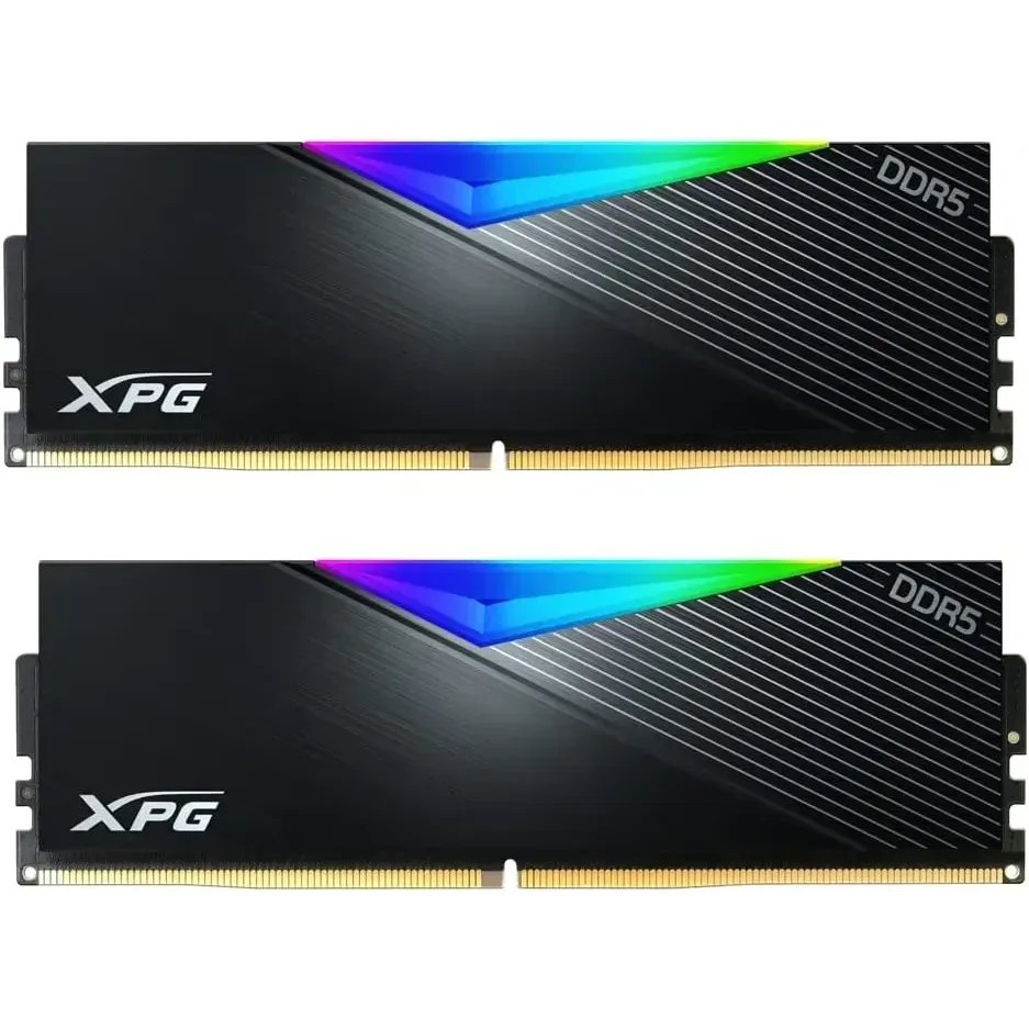 ОЗУ ADATA XPG Lancer RGB AX5U6400C3216G-DCLARBK 32GB DDR5 6400 DIMM CL32-39-39, Non-ECC, 1.35V, 2 x 16GB