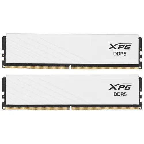 ОЗУ ADATA AX5U6400C3216G-DTLABWH DDR5 32Гб Module capacity 16Гб Количество 2 6400 МГц Радиатор Множитель частоты шины 32 1.4 В белый
