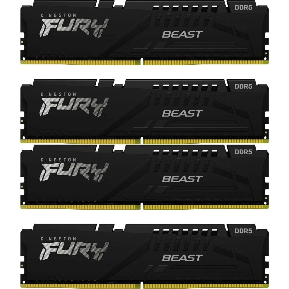 ОЗУ Kingston Fury Beast KF552C40BBK4-128 DDR5 - 4x 32ГБ 5200МГц, DIMM, Ret