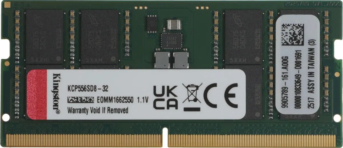 ОЗУ Kingston KCP556SD8-32 SO-DIMM DDR 5 DIMM 32Gb PC44800, 5600Mhz, CL46