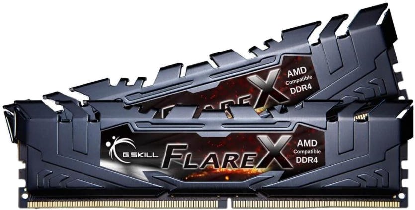 ОЗУ G.SKILL Flare X AMD F4-3200C16D-32GFX Black, DIMM DDR4 32GB 2x16GB kit 3200MHz CL16 1.35V