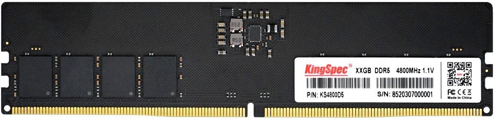 ОЗУ Kingspec KS4800D5P11008G DDR5 8GB 4800MHz RTL PC5-38400 CL40 DIMM 288-pin 1.1В single rank Ret