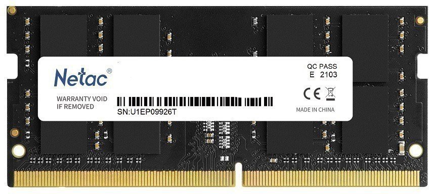 ОЗУ Netac Basic NTBSD4N26SP-16DDR4 16Gb 2666MHz PC4-21300 CL19 SO-DIMM 260-pin 1.2В single rank