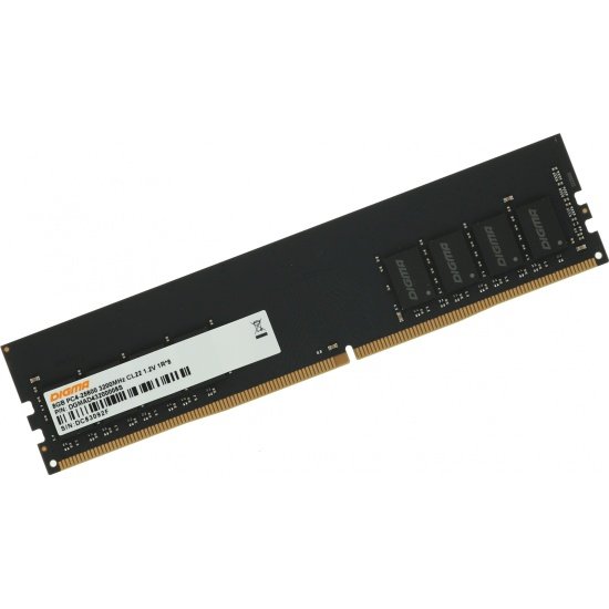 ОЗУ Digma DGMAD43200008S DDR4 8Gb 3200MHz RTL PC4-25600 CL22 DIMM 288-pin 1.2В single rank