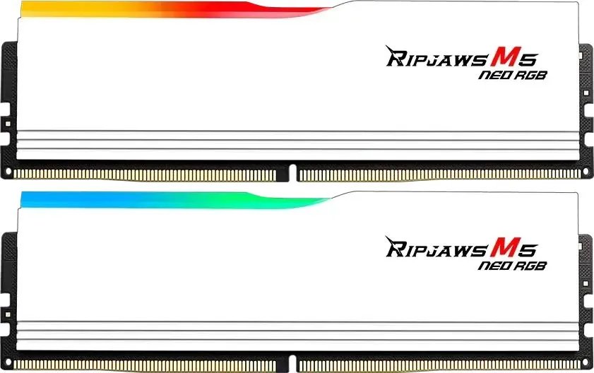 ОЗУ G.SKILL Ripjaws M5 Neo RGB (F5-6000J3038F16GX2-RM5NRW) 32GB (2x16GB) 6000MHz DDR5 CL30 (30-38-38-96) 1.35V / White