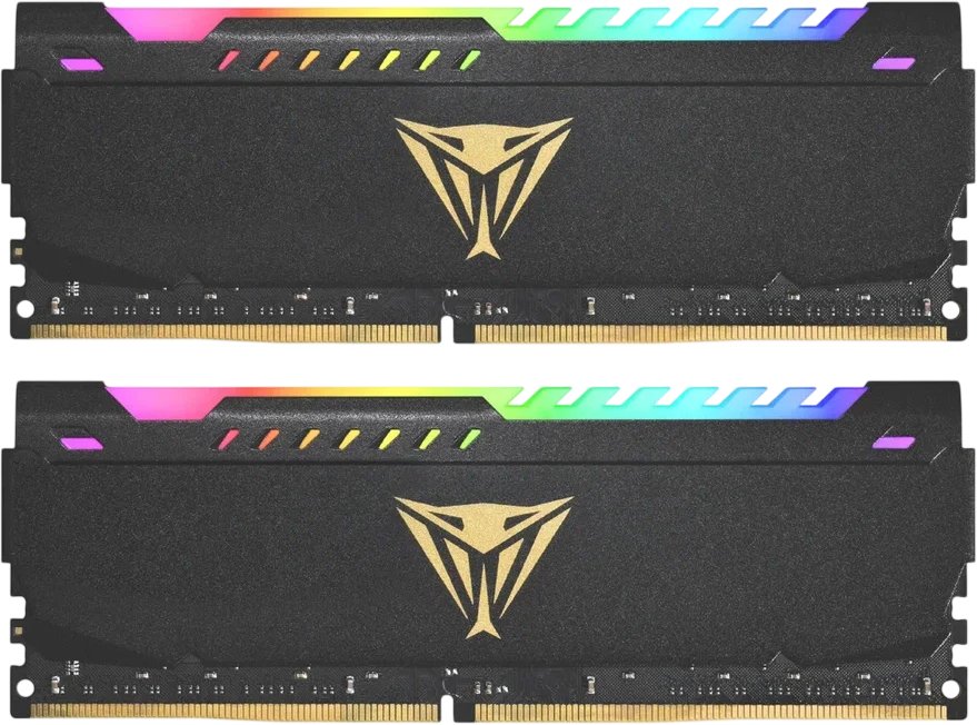 ОЗУ PATRIOT Viper Steel RGB (PVSR432G320C6K) DDR 4 DIMM 32Gb (16GBx2) PC25600, 3200Mhz, (retail)