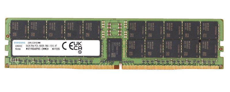 ОЗУ Samsung M321R8GA0PB0-CWM DDR5 64GB 5600MHz OEM PC5-44800 CL40 DIMM ECC 288-pin 1.1В dual rank OEM