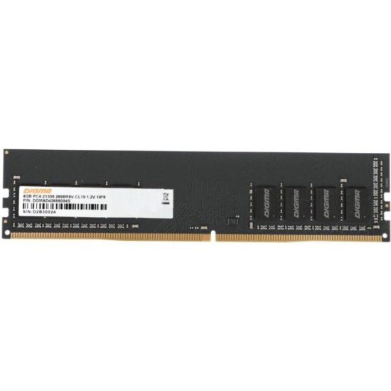 ОЗУ Digma DGMAD42666004S DDR4 4Gb 2666MHz RTL PC4-21300 CL19 DIMM 288-pin 1.2В single rank
