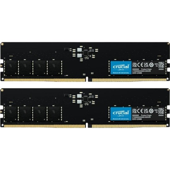 ОЗУ Crucial CT2K32G56C46U5 DDR5-5600 64GB Kit (2x32GB) UDIMM CL46 Black 1.1V, 1 Year Warrаnty