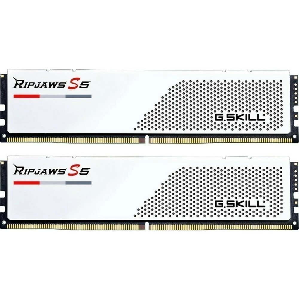 ОЗУ G.SKILL Ripjaws S5 32GB (F5-6000J3040F16GX2-RS5W) (2x16GB) DDR5 6000MHz CL30 (30-40-40-96) 1.35V / White
