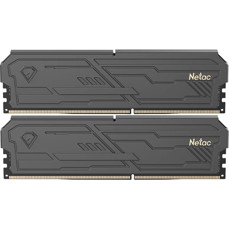 ОЗУ Netac Shadow III, NTSHD4P32DP-32K, DDR 4 DIMM 32Gb (16Gbx2) PC25600, 3200Mhz, CL16 Black, с рад