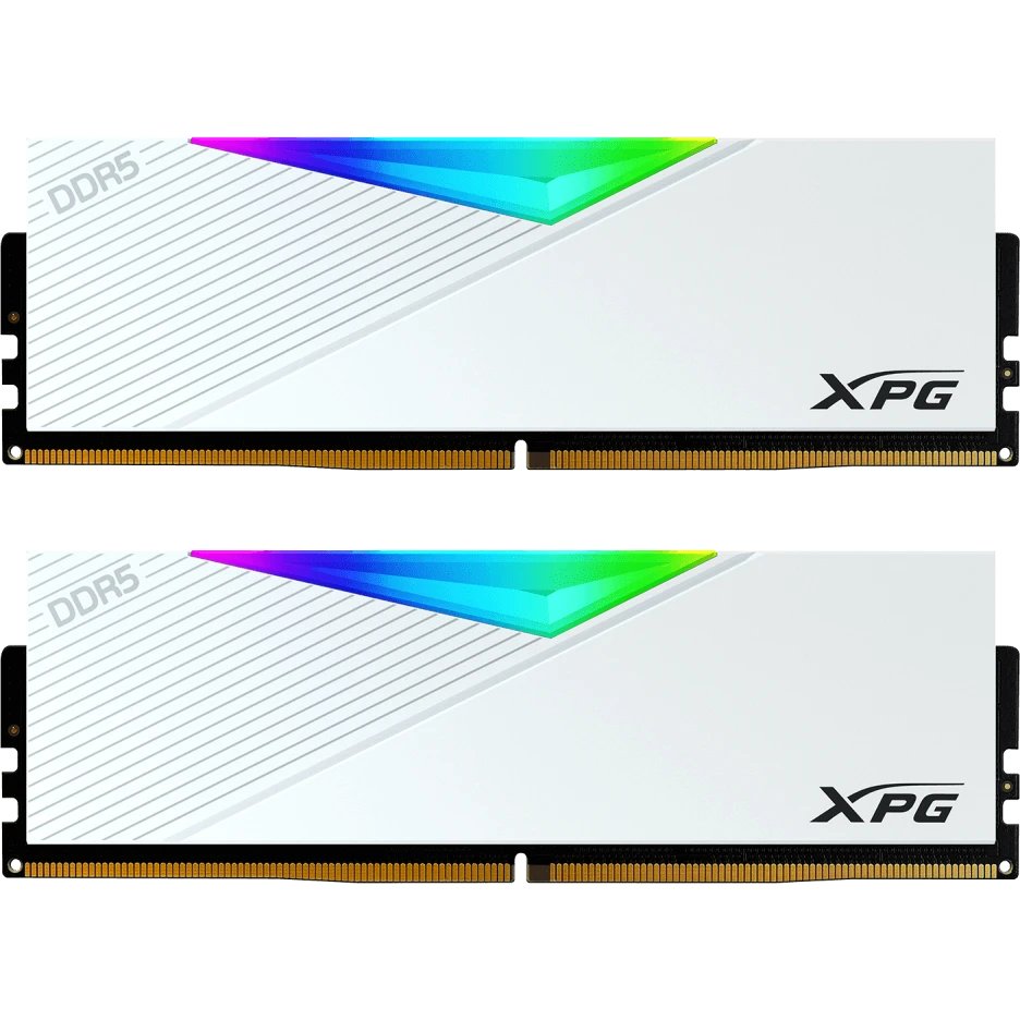 ОЗУ XPG Lancer RGB AX5U6400C3232G-DCLARWH 64GB DDR5 6400 DIMM 2*32, 1.4V, CL32-39-39, On-Die ECC, Power Management IC, white