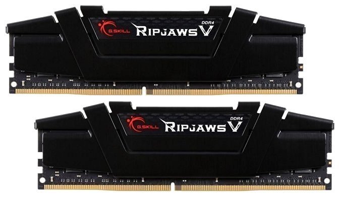 Модуль памяти  G.SKILL RIPJAWS V DIMM DDR4 16GB (2x8GB kit) 4000MHz CL18 1.35V / F4-4000C18D-16GVK / CLASSIC BLACK