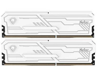 ОЗУ Netac Shadow III, NTSHD4P26DP-32W, DDR 4 DIMM 32Gb (16Gbx2) PC21300, 2666Mhz, CL16 White, с рад
