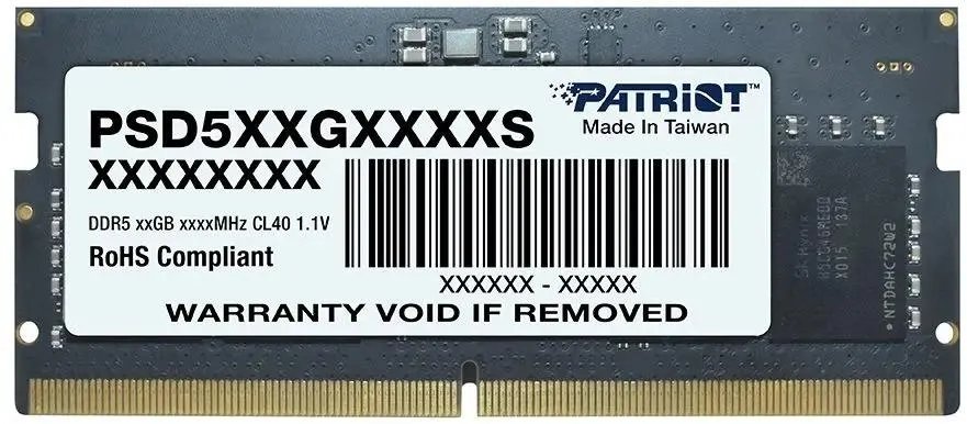 ОЗУ Patriot Signature Line PSD532G56002S DDR5 32GB 5600MHz SO-DIMM Single 1*32GB CL46 46-46-46-90 1.1V