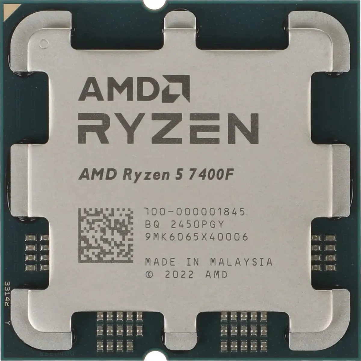Процессор AMD Ryzen 5 7400F Tray (100-000001845) (AM5, 3.7GHz up to 4.7GHz/6Mb+32Mb, 6C/12T, 5nm, Raphael, 65W, unlocked)