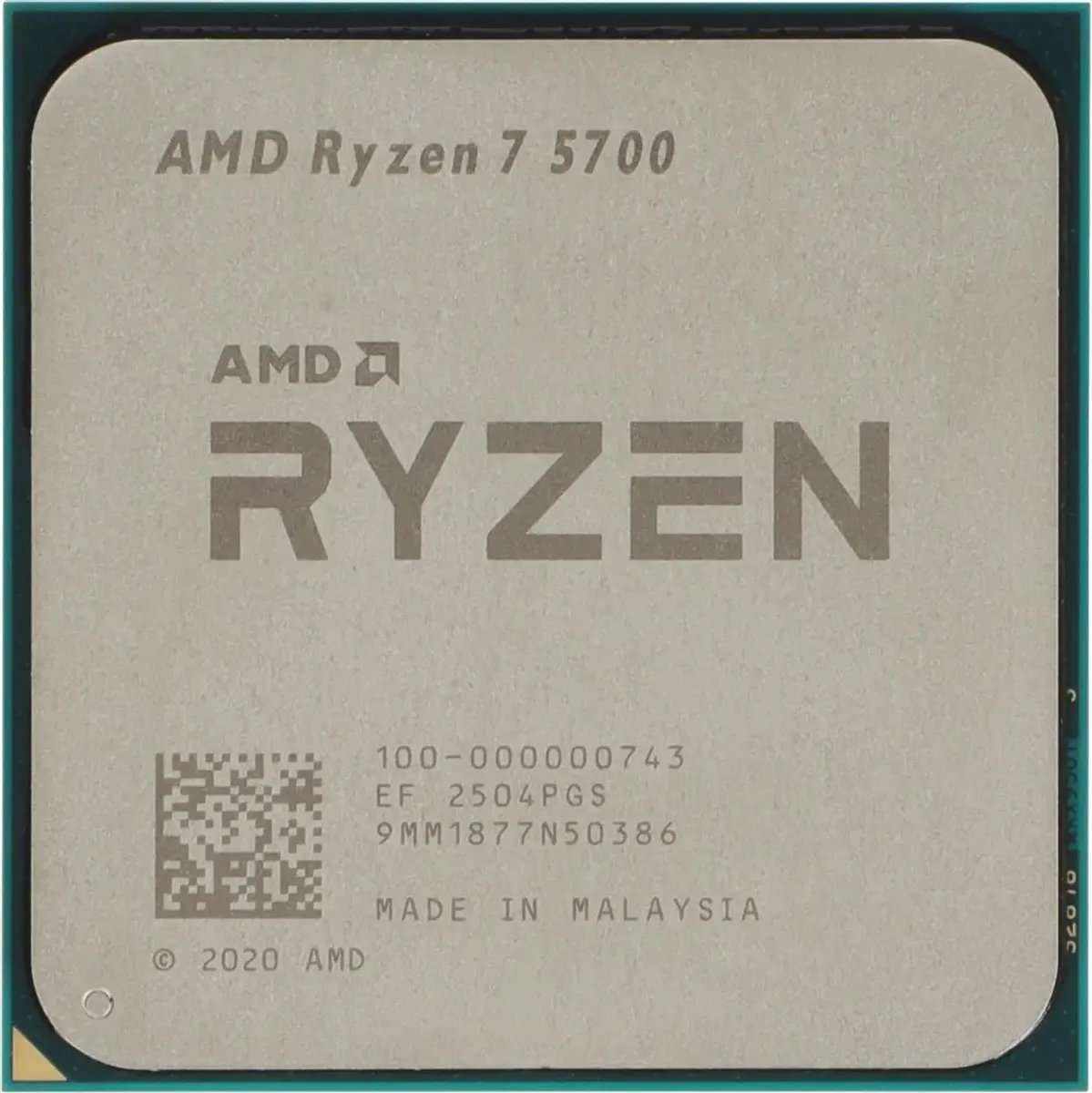 Процессор AMD Ryzen 7 5700 Tray (100-000000743) (AM4, 3.7GHz up to 4.6GHz/8x512Kb+16Mb, 8C/16T, 7nm, 65W
