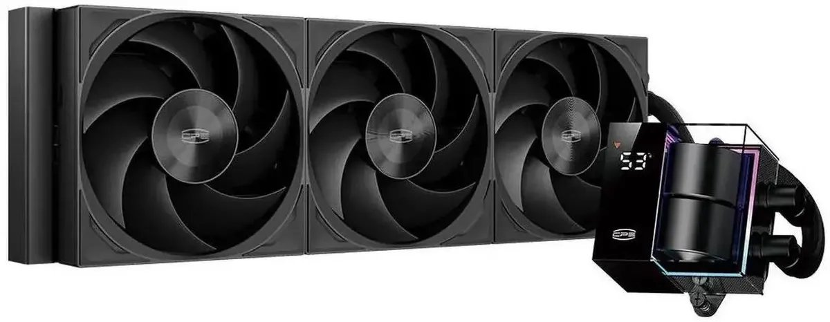 СВО PCCOOLER DS360 Pro Digital (d7-s360wbkn-gl), LCD, 4-pin, ARGB, 120мм, черный, retail