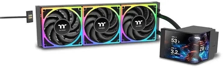 СВО Thermaltake MAGCurve 360 Ultra (cl-w453- pl12sw-a), LCD, 4-pin, ARGB, 120мм, черный, retail