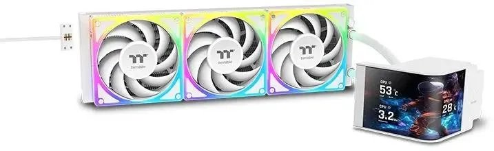 СВО Thermaltake MAGCurve 360 Ultra Snow (cl-w454- pl12sw-a), LCD, 4-pin, ARGB, 120мм, белый, retail