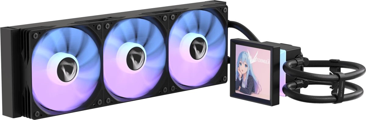 СВО Formula Ice Jet Vision 360 (ice jet vision 360 bk), LCD, 4-pin, ARGB, 120мм, черный, retail