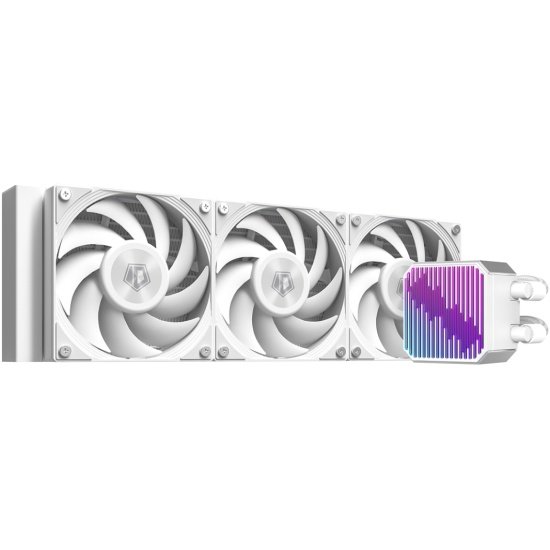СВО ID-COOLING DX360 Max White LGA1700/1200/115X/AM4/AM5 (TDP 350W, ARGB Pump, PWM, Triple Fan 120mm, белый) RET