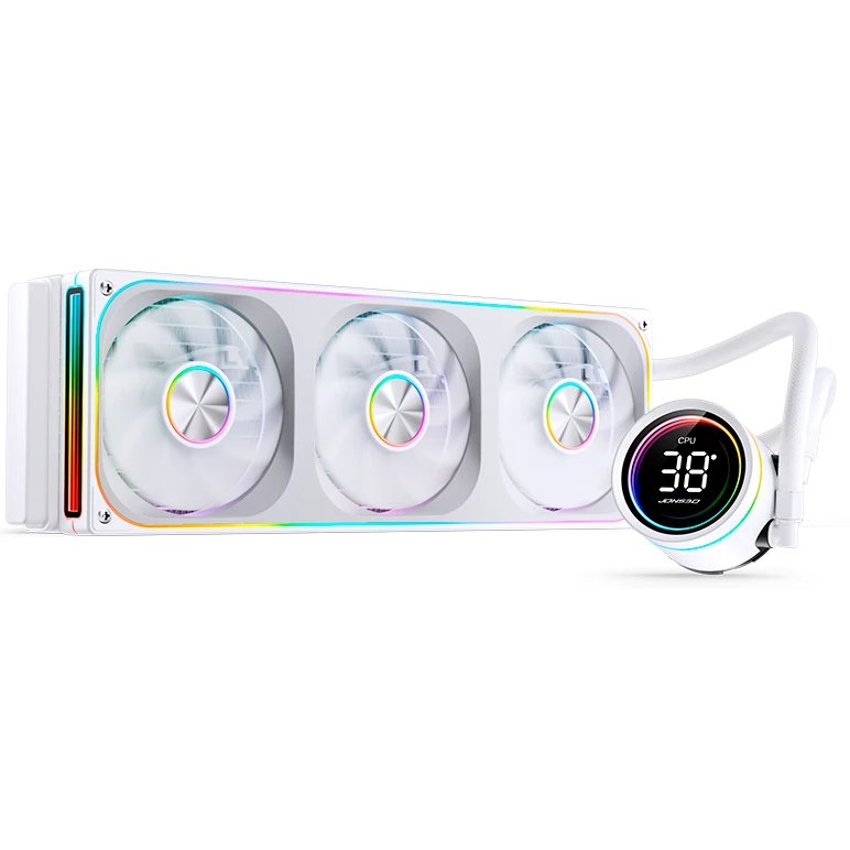 СВО JONSBO TH-360 White LGA 1700/1200/115X/AM5/AM4 (TDP 300W, ARGB Fan and Pump, PWM, Triple Fan 120mm, белый) Ret