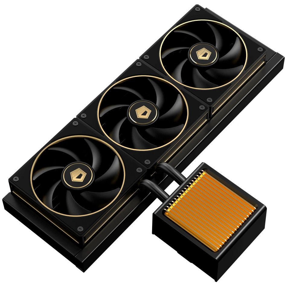 СВО ID-COOLING DX360 GDL LGA1851/1700/1200/115X/AM4/AM5 (TDP 350W, PWM, Triple Fan 120mm, черно-золотой) RET