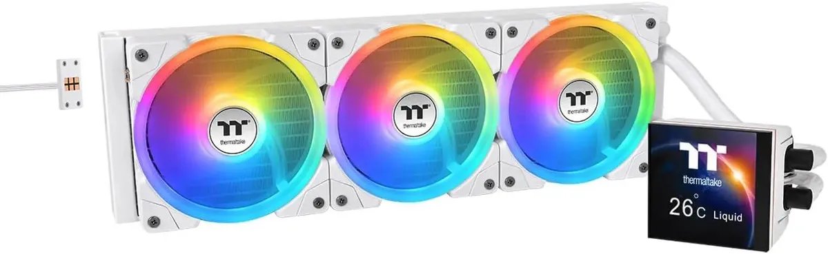 СВО Thermaltake MAGFloe 360 Ultra Snow (cl-w433-pl12sw-a), LCD, 4-pin, ARGB, 120мм, белый, retail