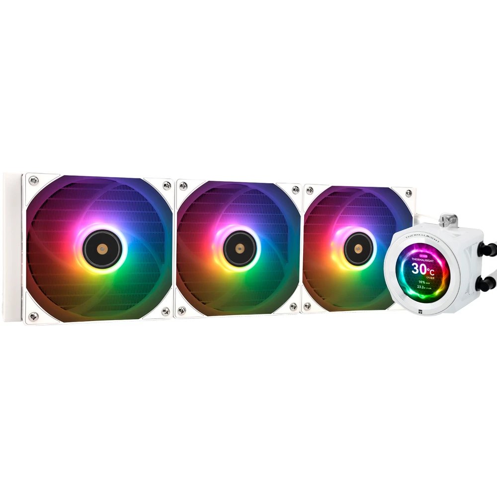 СВО Thermalright Core Vision 360 ARGB (C-Vision-360-WH-ARGB) Soc-AM5/AM4/1200/1700/1851 белый 4-pin 28.1dB Al LCD Ret