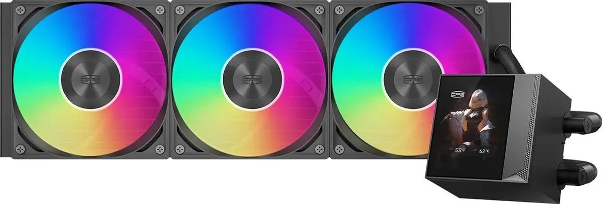 СВО PcCooler DC360 Pro Display ARGB (DC360PRO-BKAWXY-GL) Soc-AM5/AM4/1200/1700/1851 черный 4-pin 39.8dB Al LCD 310W Ret