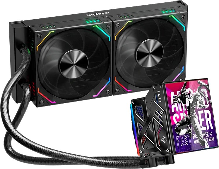 СВО 1STPLAYER F.A.S.T. FT-240 Black / 2x120mm ARGB fans, 250W TDP, 3.95" LCD screen