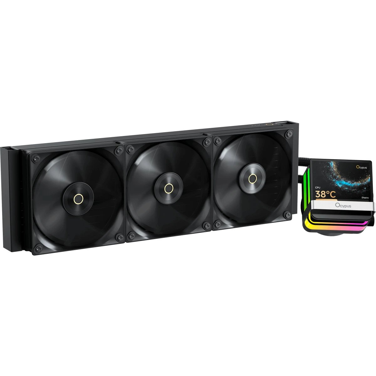 Вентилятор Ocypus Sigma L36 Pro BK, 360mm, LCD Pump, 3x120mm FDB fans, LGA115X/1200/1700/18XX, AM4/AM5
